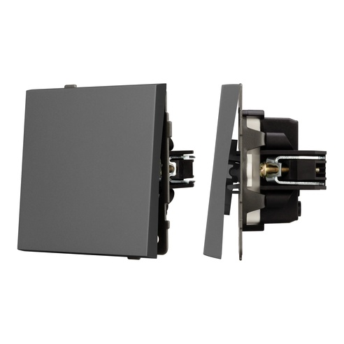 Механизм выключателя одноклавишный перекрёстный SWT-TENDO-MKX1-SFPL-GR (230V, 10A) (Arlight, -)