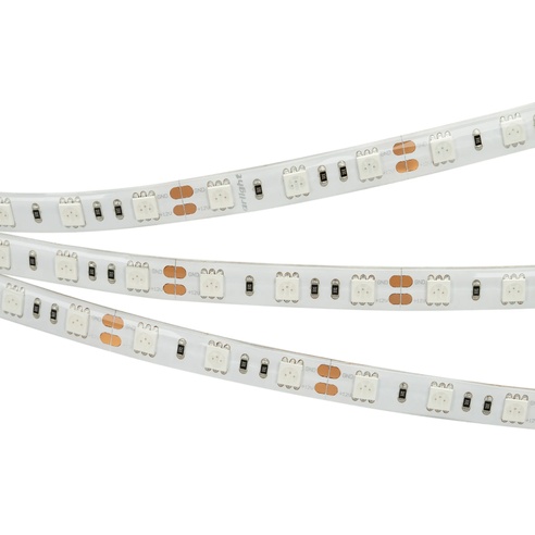 Лента светодиодная RTW 2-5000SE 12V Red 2x (5060, 300 LED, LUX) (Arlight, 14.4 Вт/м, IP65)