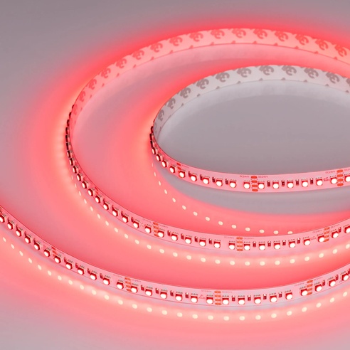 Лента светодиодная MINI-F120-12mm 24V RGB (22.4 W/m, IP20, 3535, 5m) (Arlight, Открытый)