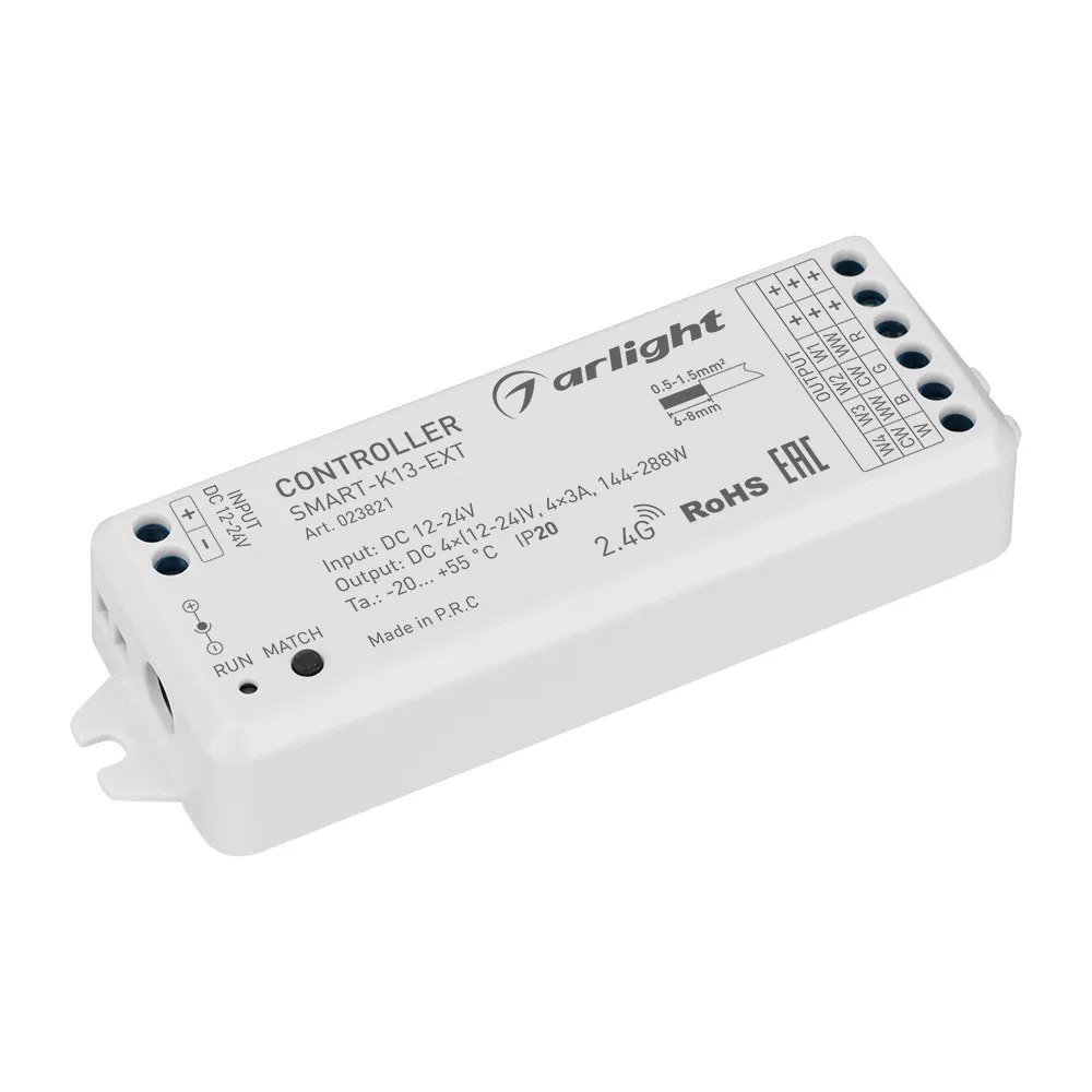 Контроллер SMART-K13-SYNC (12-24V, 4x3A, 2.4G) (Arlight, IP20 Пластик, 5 лет) - изображение товара