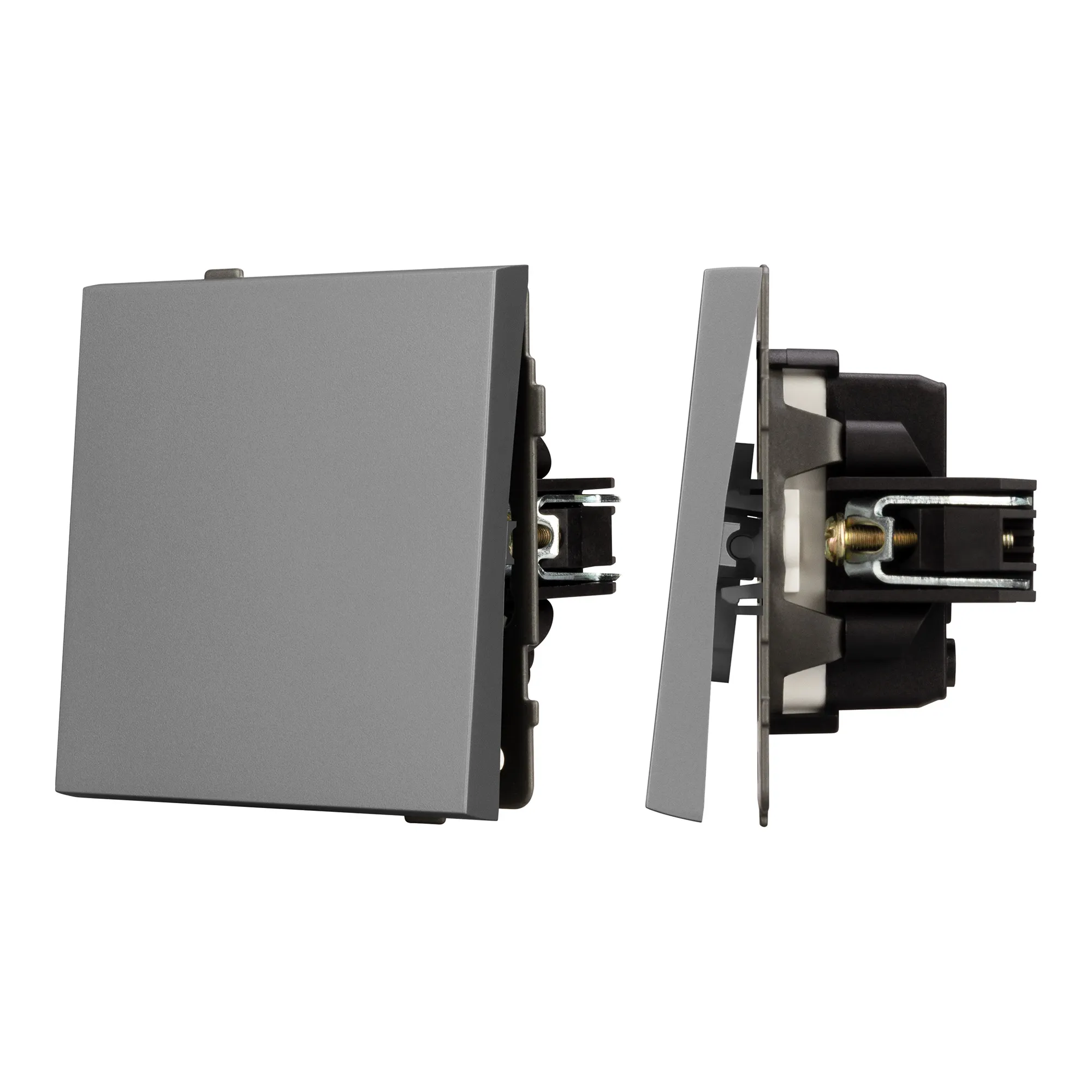 Механизм выключателя одноклавишный перекрёстный SWT-TENDO-MKX1-PL-GR (230V, 10A) (Arlight, -) - изображение товара