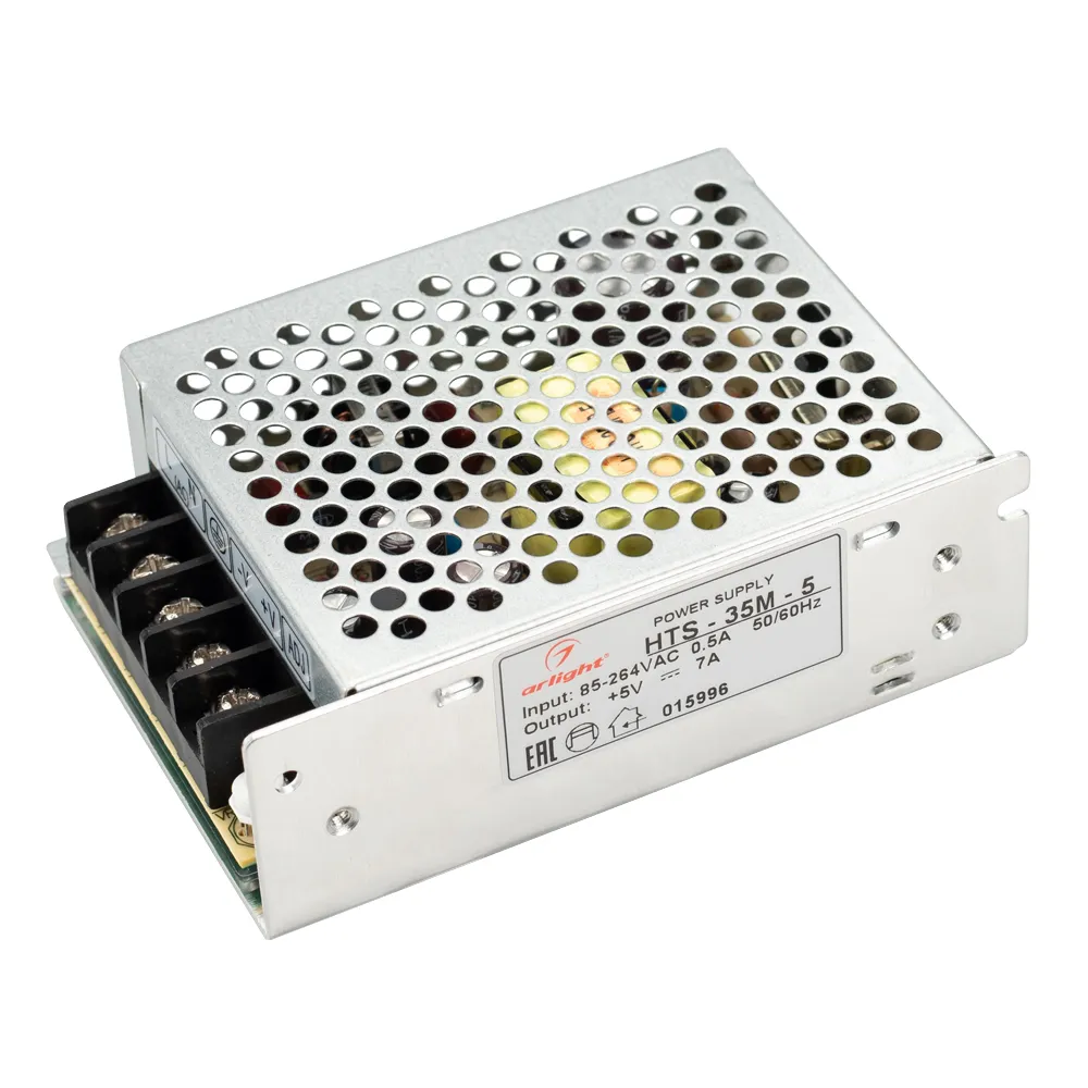 Блок питания HTS-35M-5 (5V, 7A, 35W) (Arlight, IP20 Сетка, 3 года) - изображение товара